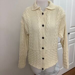 NWOT:LOWEST PRICE!  Celtic Wool Cardigan M-L 36-38 bust